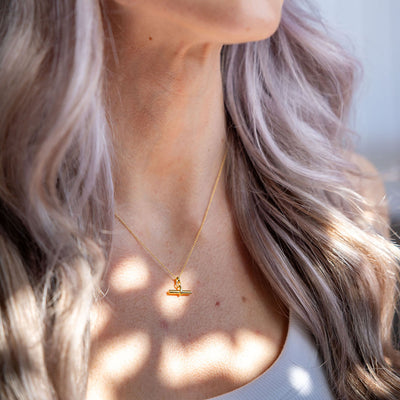 Dassa Gold T-Bar Necklace