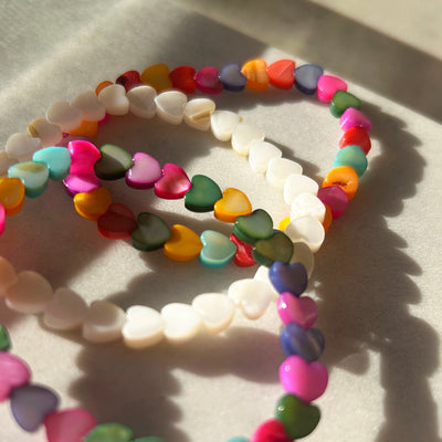 Emile Mother of Pearl Heart Bracelets