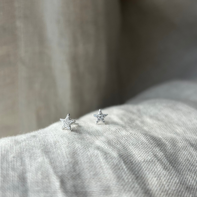 Estella Crystal Silver Star Studs