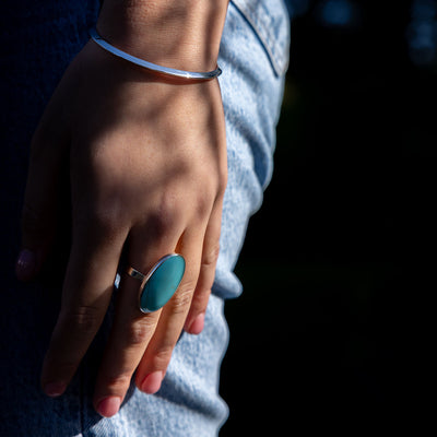 Freya Silver Turquoise Ring