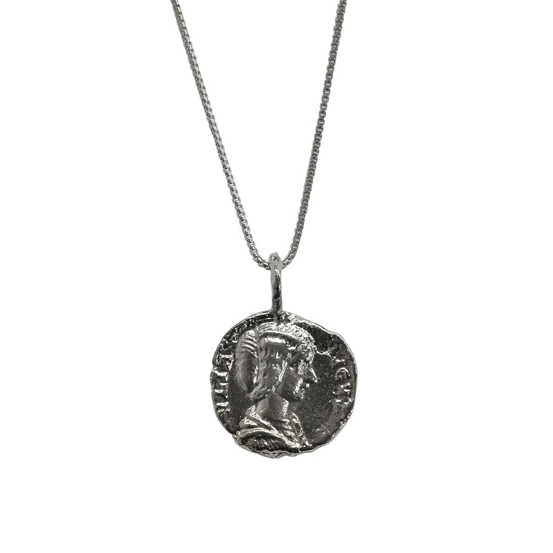 Kiki Roman Coin Necklace in Sterling Silver – BRYONY