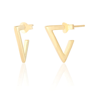 Liv Small Gold Triangle Earrings