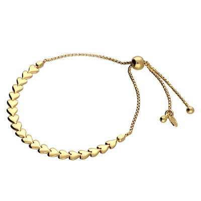 Lucinda Gold Heart Friendship Bracelet 