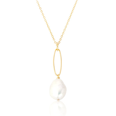 Niamh Pearl Drop Gold Necklace