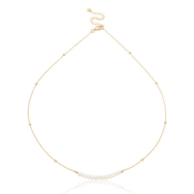 Ottilie Gold Pearl Necklace