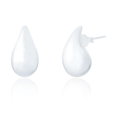 Tilly Chunky Silver Droplet Earrings