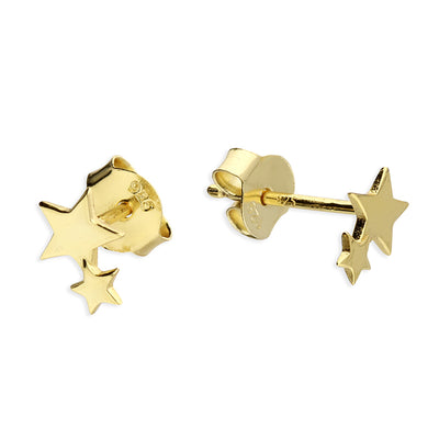 Zeta Gold Double Star Studs