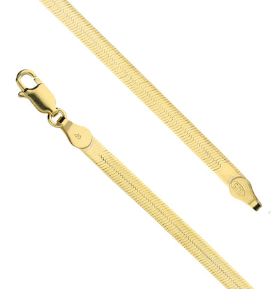 Adya Slim Gold Herringbone Chain Necklace