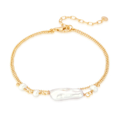 Aiko Gold Pearl Bracelet