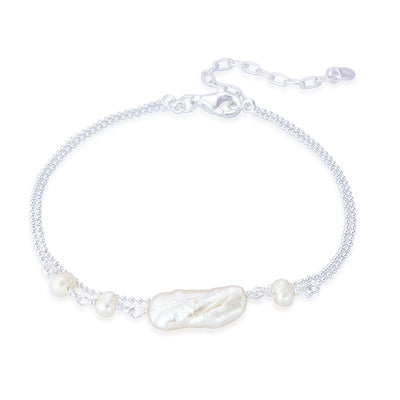 Aiko Silver Pearl Bracelet