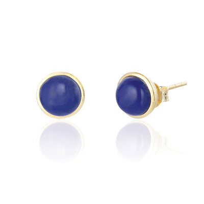Alcazar Gold Lapis Stud Earrings