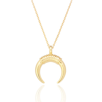 Dixi Gold Large Horn Necklace 