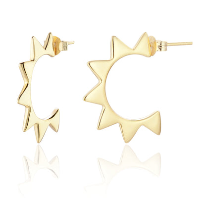 Gigi Gold Spike Hoop Earrings  