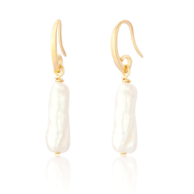 Haru Gold Pearl Drop Earrings