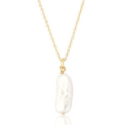 Haru Gold Pearl Drop Necklace