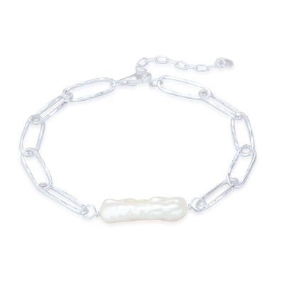 Kiko Silver Pearl Chain Bracelet