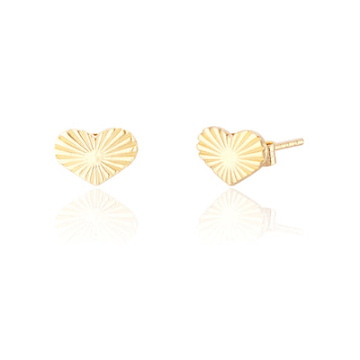 Mika Mini Gold Heart Stud Earrings