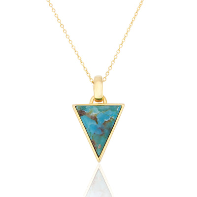 Ophelia Gold Triangle Turquoise Necklace