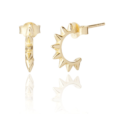 Robyn Spike Hoop Earrings - Gold