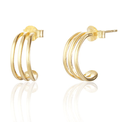 Rowen Gold Triple Hoop Earrings 