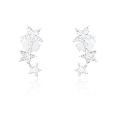 Stella Crystal Silver Star Studs